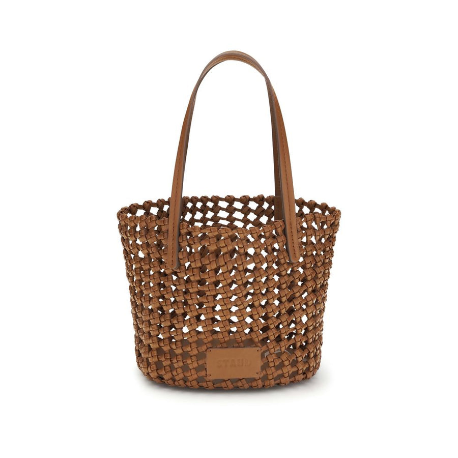 Staud 100% Calf Leather Bos Taurus bucket bag in brown