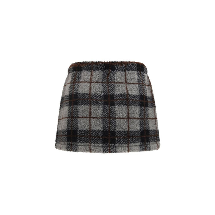 Miu Miu 70% Nylon mini skirt in gray — view 2