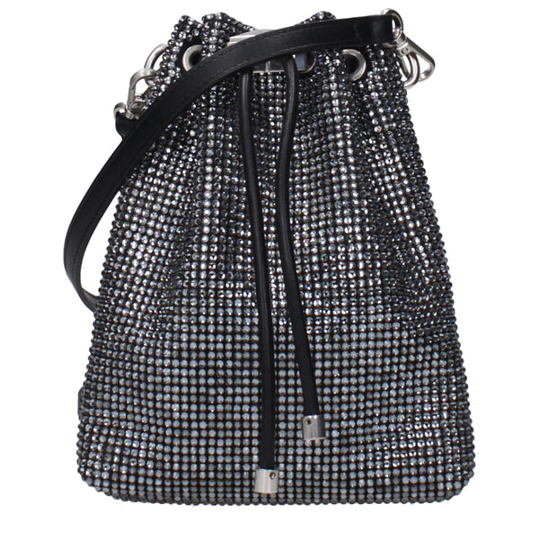 Jimmy Choo Satin crossbody bag in black