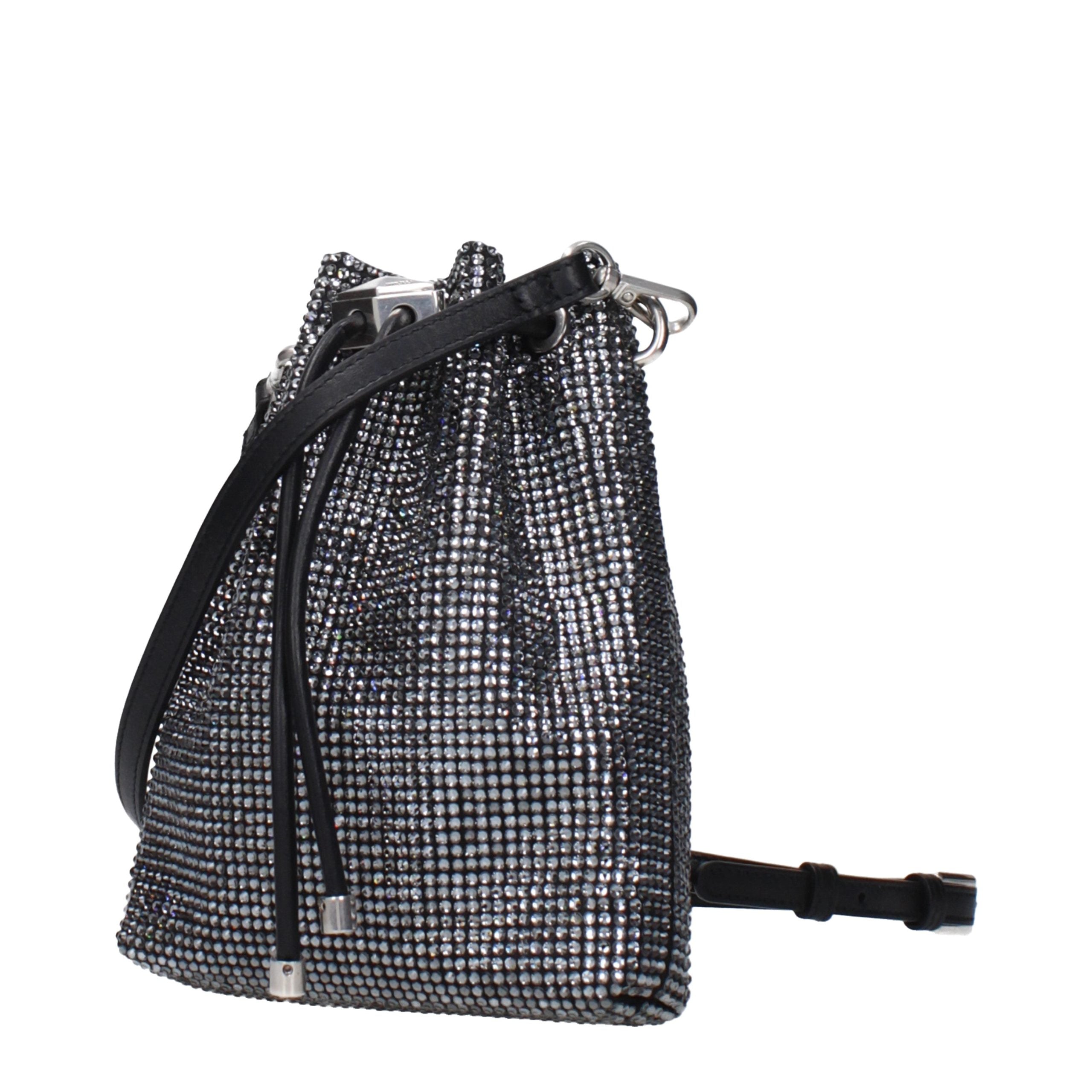 Jimmy Choo Satin crossbody bag in black — view 2