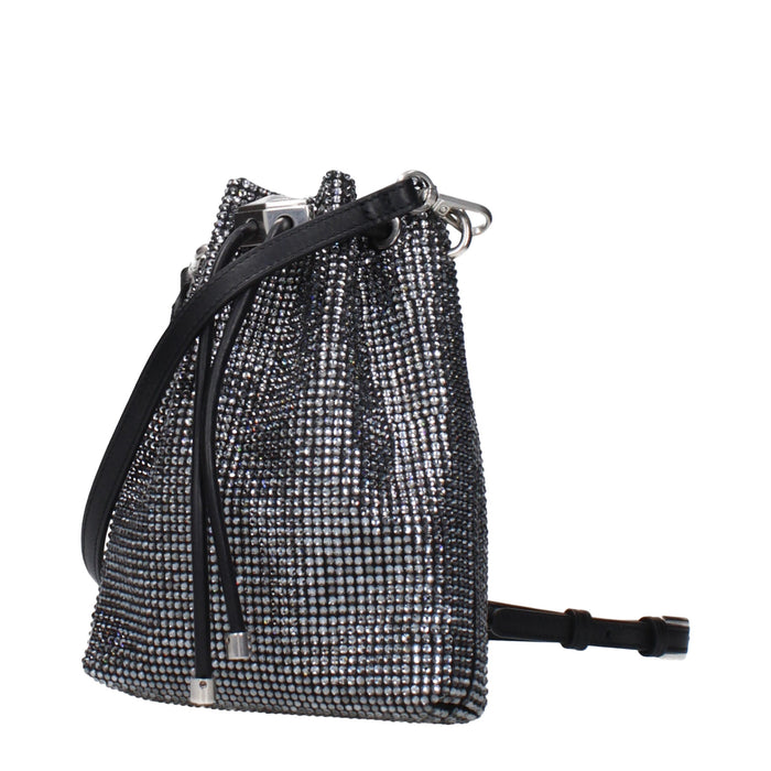 Jimmy Choo Satin crossbody bag in black — view 2