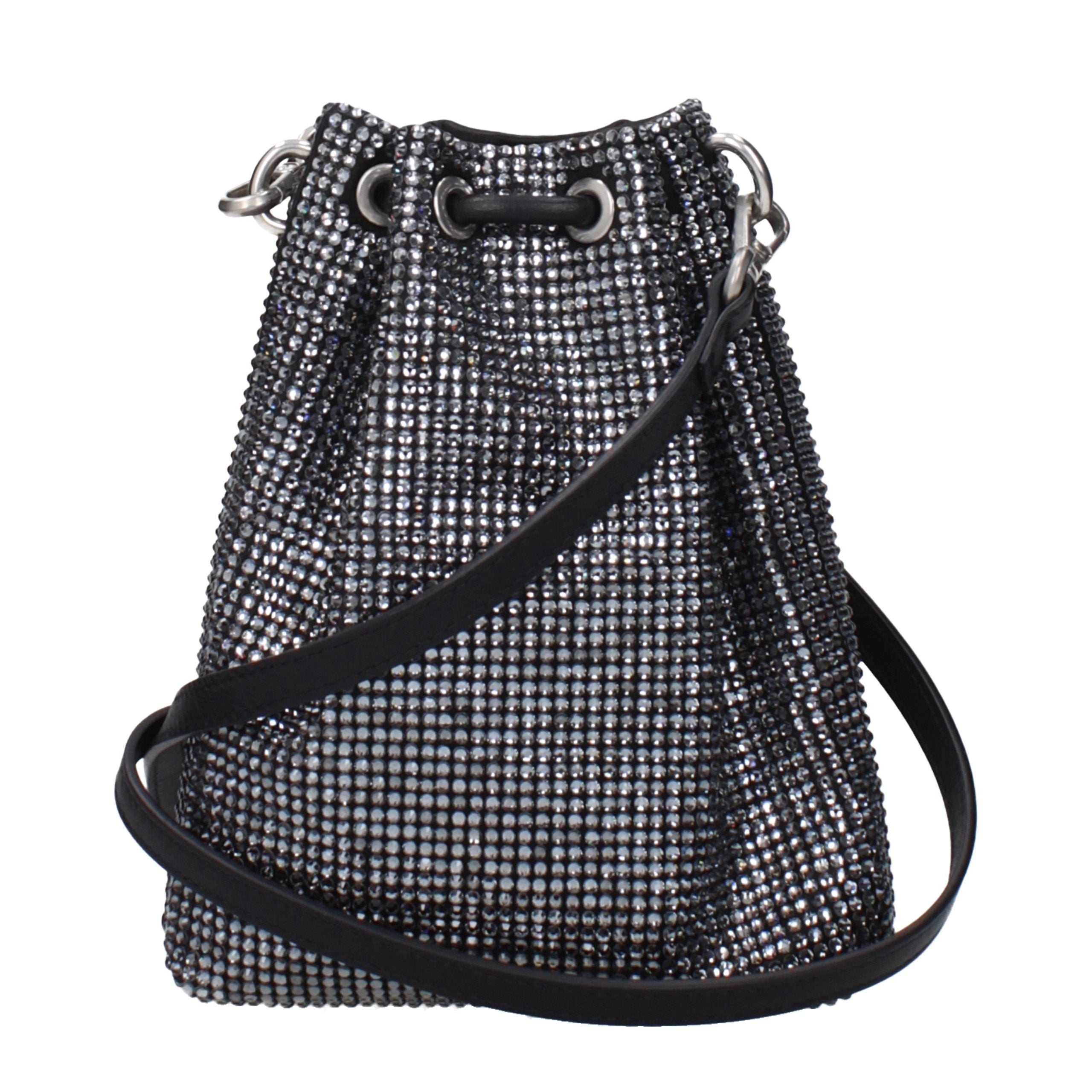 Jimmy Choo Satin crossbody bag in black — view 3