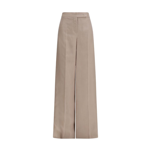 Max Mara 100% Silk trousers in beige