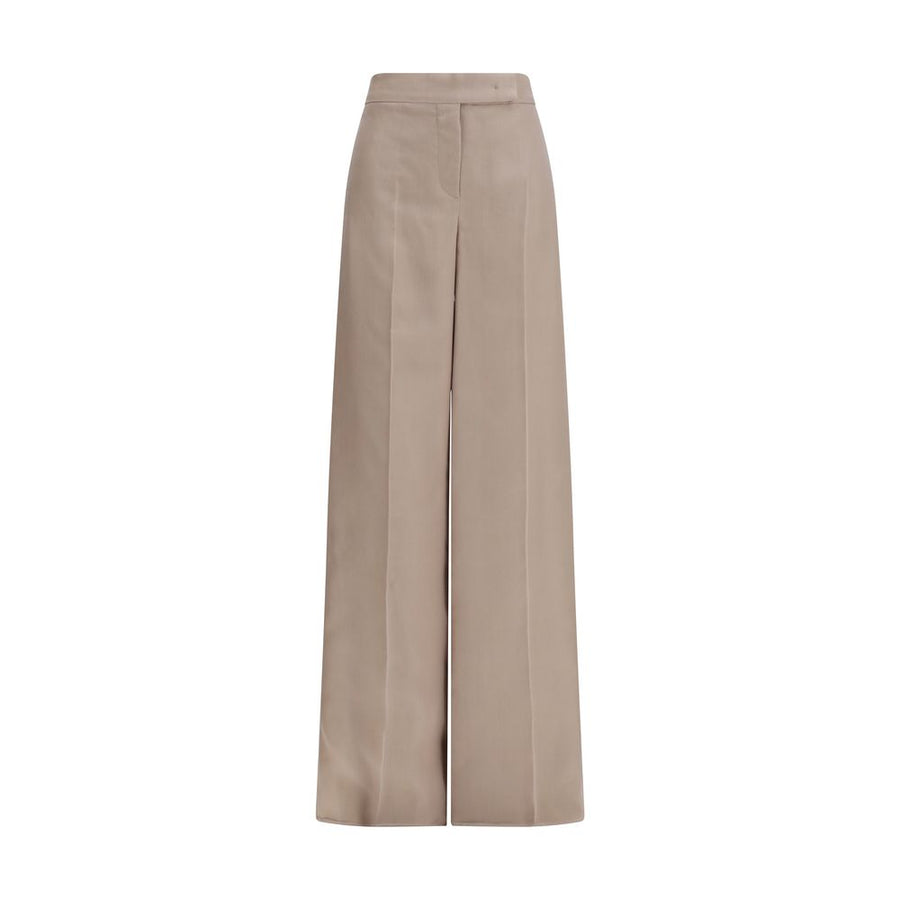 Max Mara 100% Silk trousers in beige