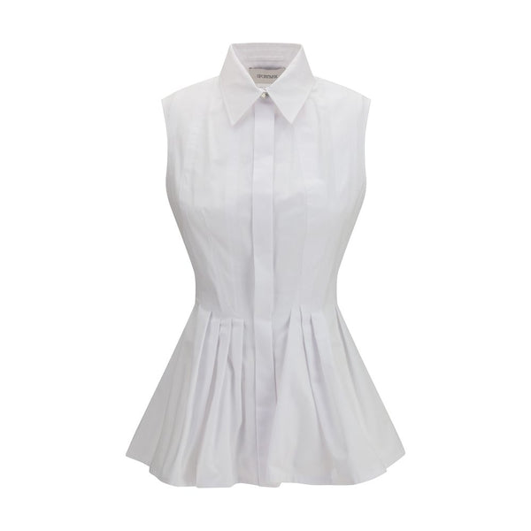 Max Mara 100% Cotton blouse in white