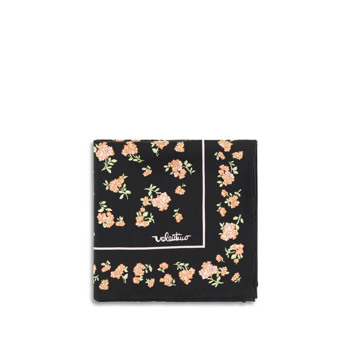 Valentino Garavani 100% Silk scarf in black