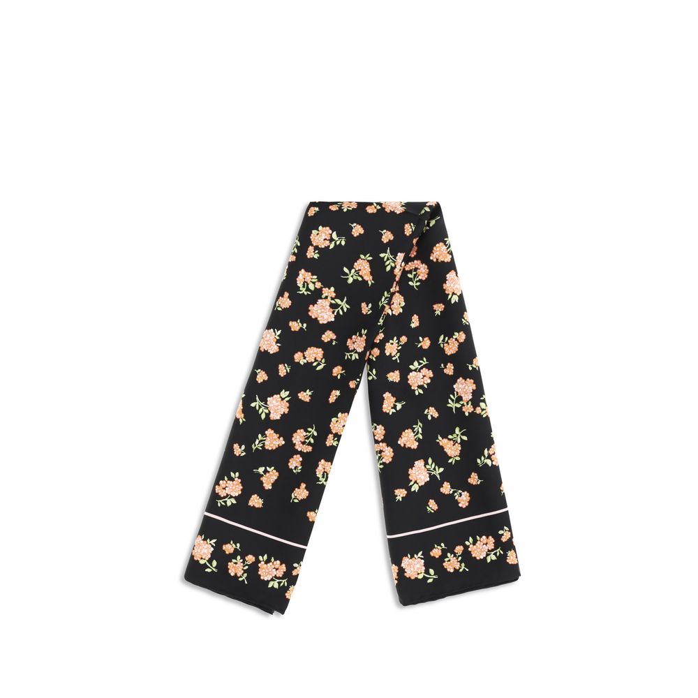 Valentino Garavani 100% Silk scarf in black — view 2