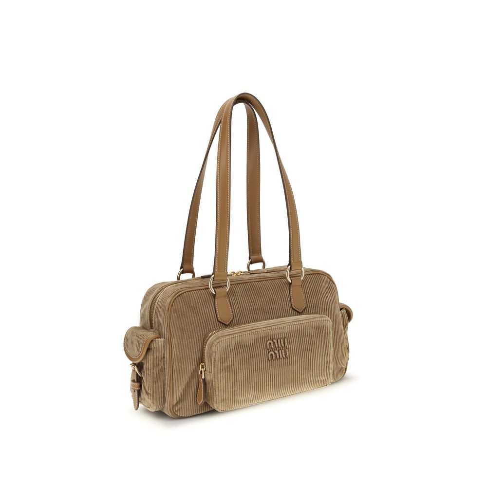 Miu Miu 100% Cotton shoulder bag in beige — view 2