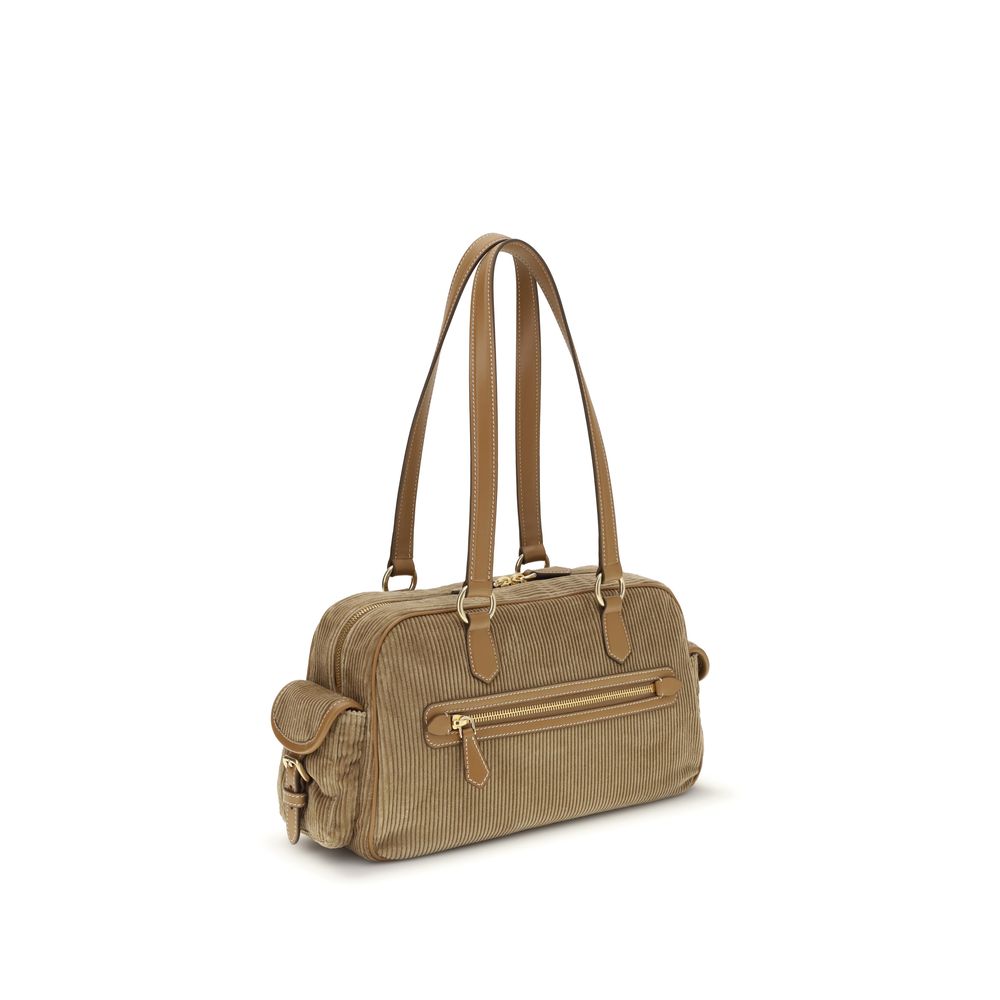 Miu Miu 100% Cotton shoulder bag in beige — view 3