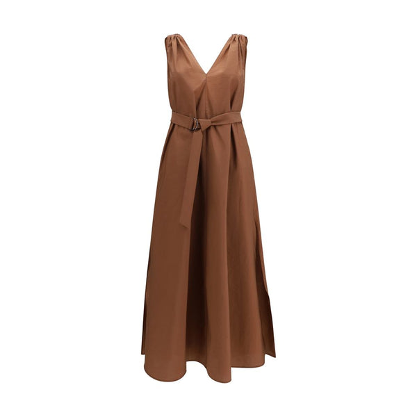 Brunello Cucinelli 75% Cotton dress in brown