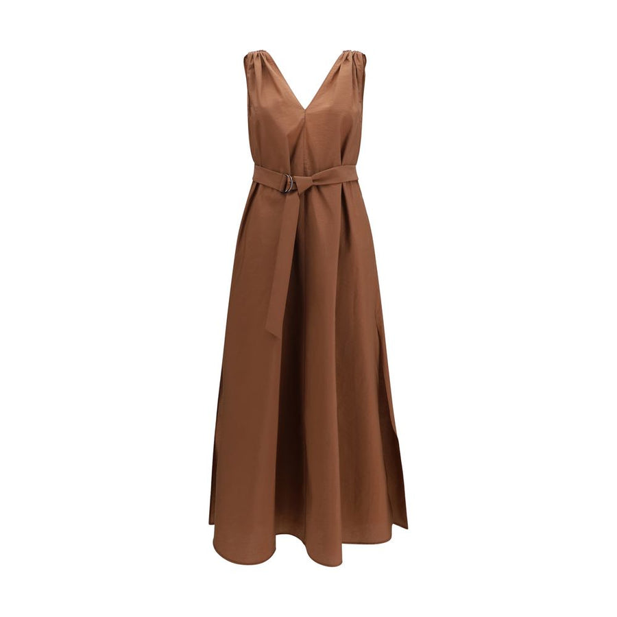 Brunello Cucinelli 75% Cotton dress in brown
