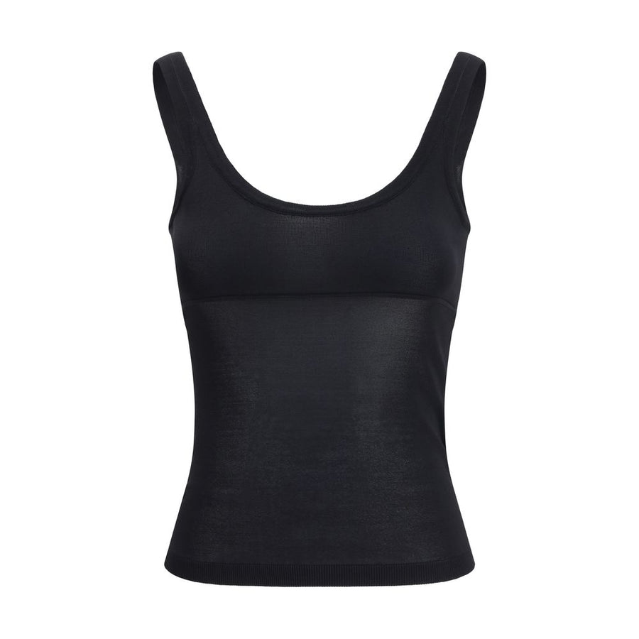 Max Mara 92% Viscose tank top in black