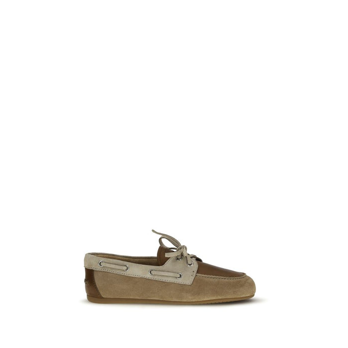 Miu Miu 100% Calf Leather Bos Taurus loafer in beige