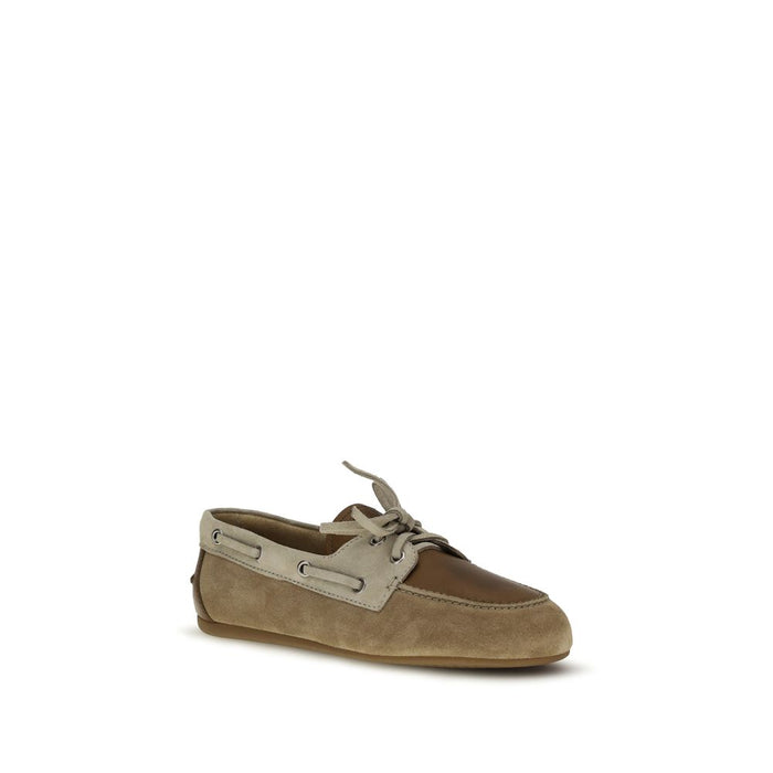 Miu Miu 100% Calf Leather Bos Taurus loafer in beige — view 2