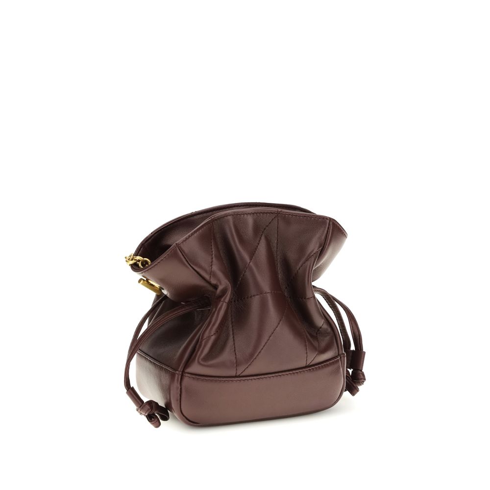 Saint Laurent 100% Lambskin Leather clutch in brown — view 3