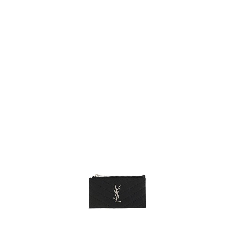 Saint Laurent 100% Calf Leather Bos Taurus wallet in black