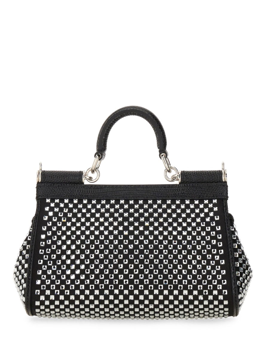 Sicily Small Bag Black Leather Handbags
