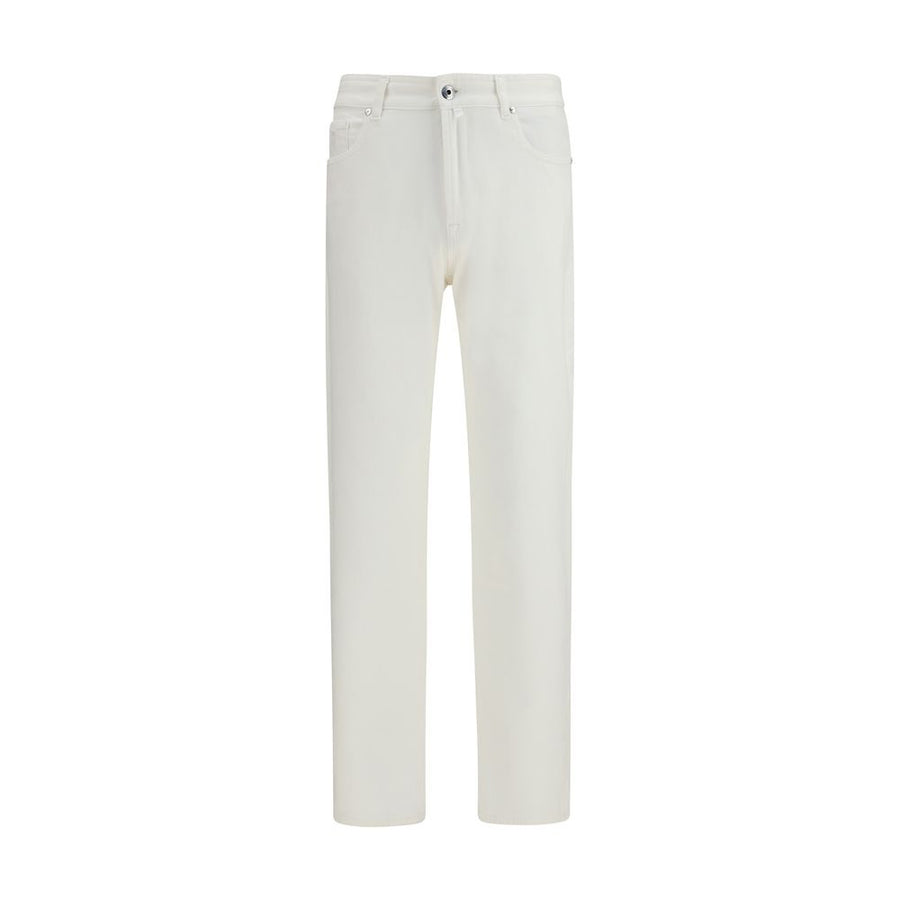 Moorer 92% Cotton 8% Elastane jeans in white