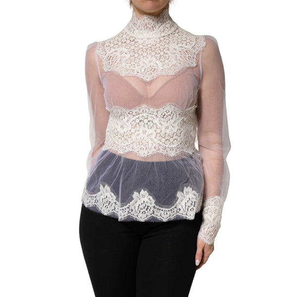 Dolce & Gabbana 75% Polyamide (Nylon) blouse in white