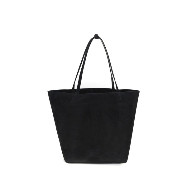 The Row 100% Lamb Suede shoulder bag in black
