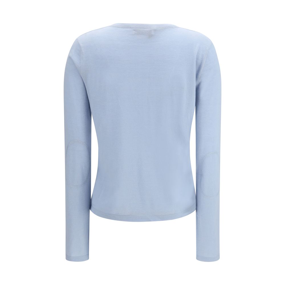 Miu Miu 100% Cashmere henley in blue — view 2