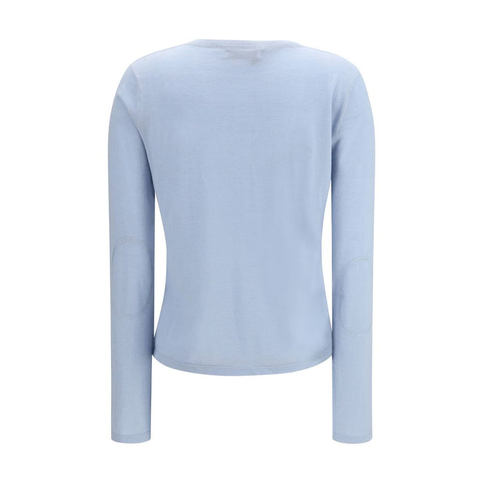 Miu Miu 100% Cashmere henley in blue — view 2