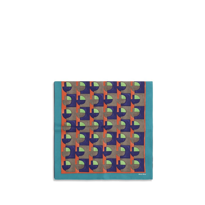 Miu Miu 100% Silk scarf in multicolor