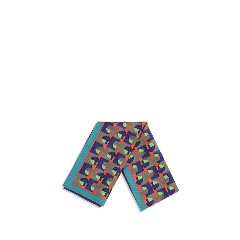 Miu Miu 100% Silk scarf in multicolor — view 2