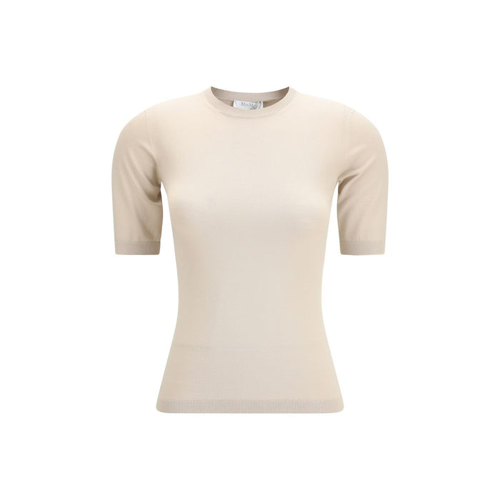 Max Mara 62% Viscose 38% Polyester t-shirt in beige