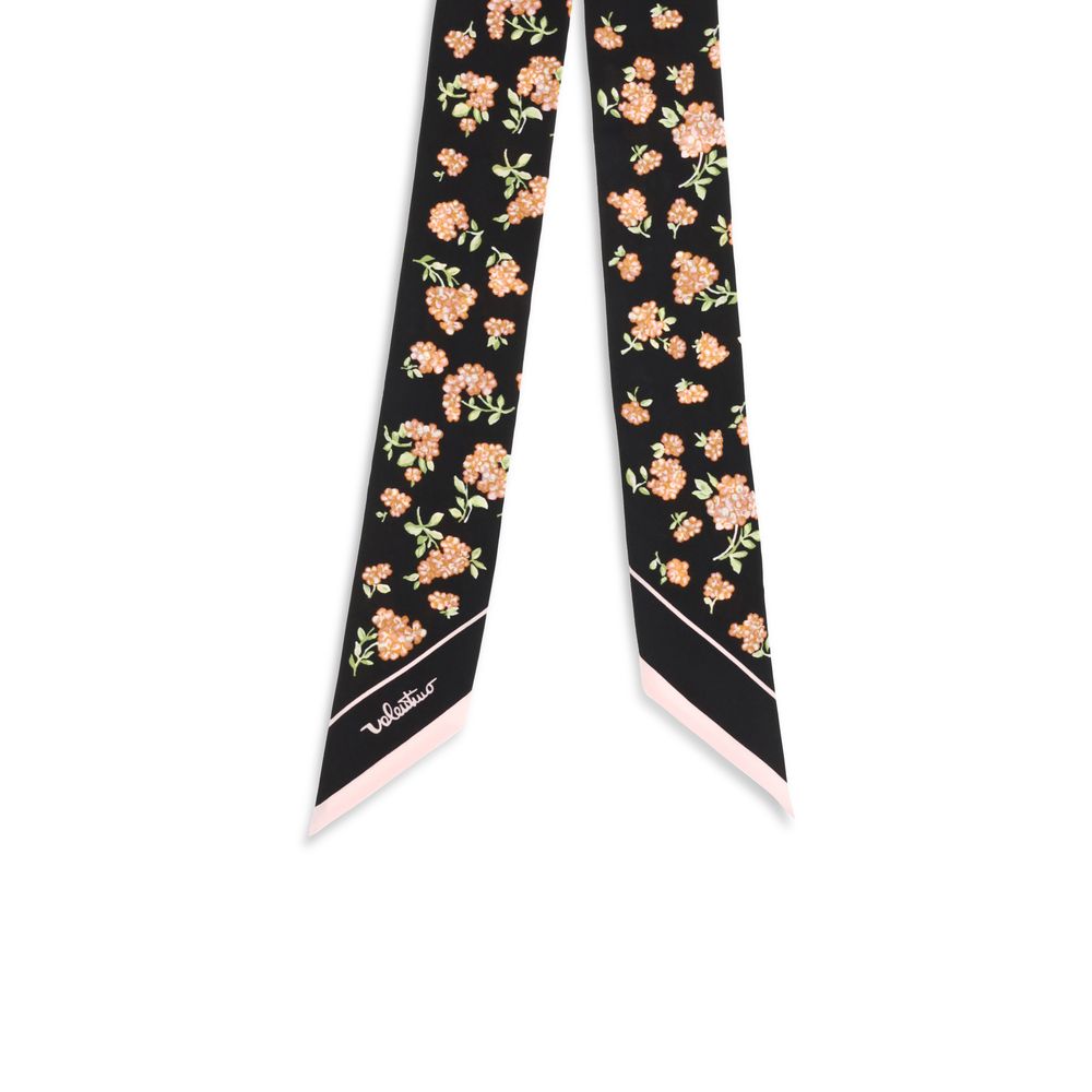 Valentino Garavani 100% Silk scarf in black — view 3