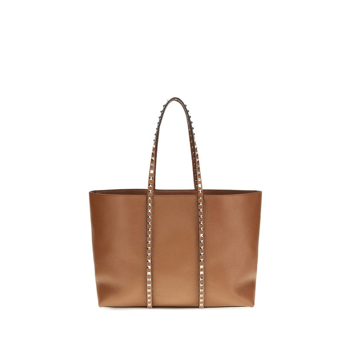 Valentino Garavani 100% Calf Leather Bos Taurus tote bag in brown