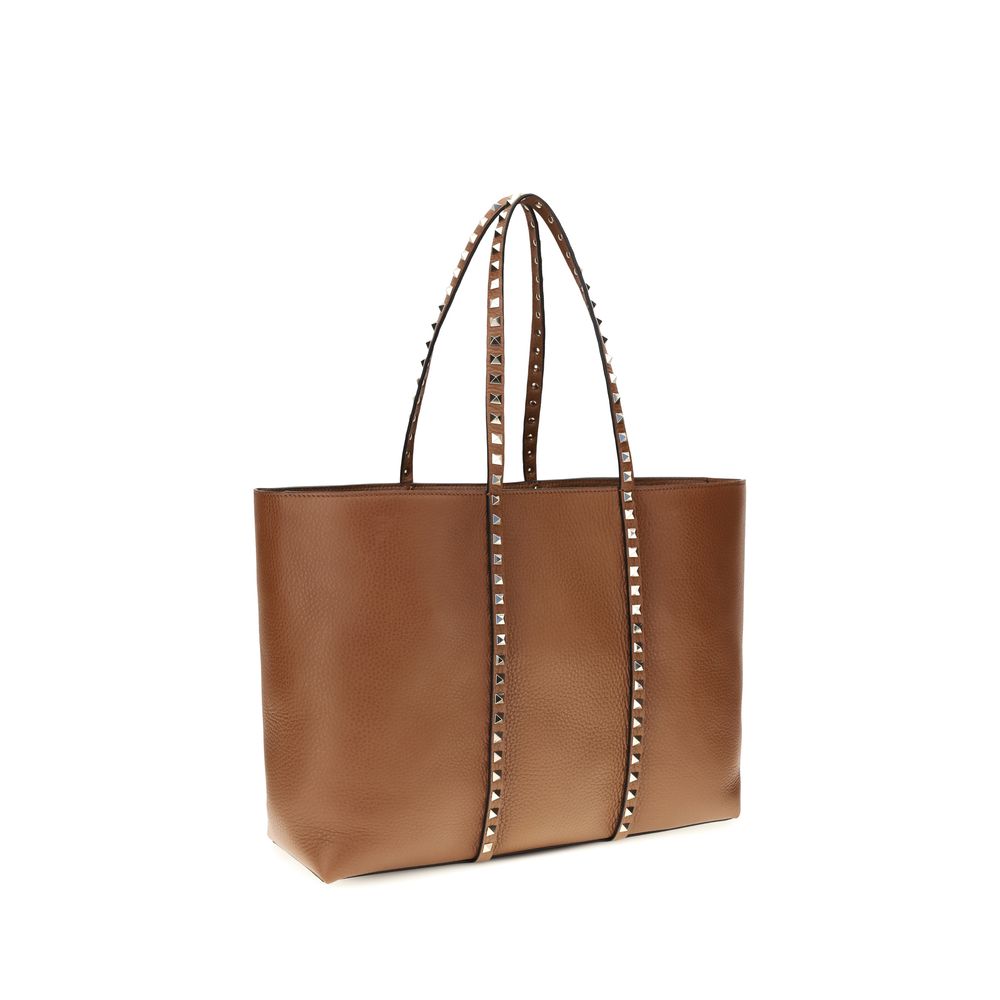 Valentino Garavani 100% Calf Leather Bos Taurus tote bag in brown — view 3