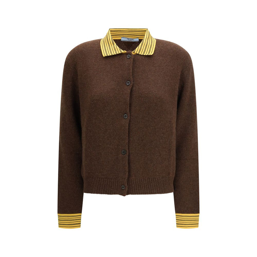 Prada 86% Cashmere cardigan in brown
