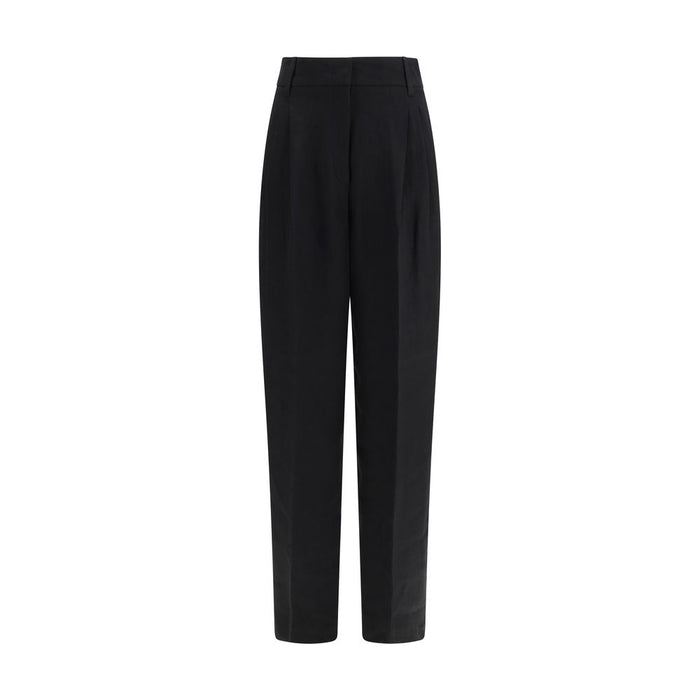 Max Mara 100% Linen trousers in black
