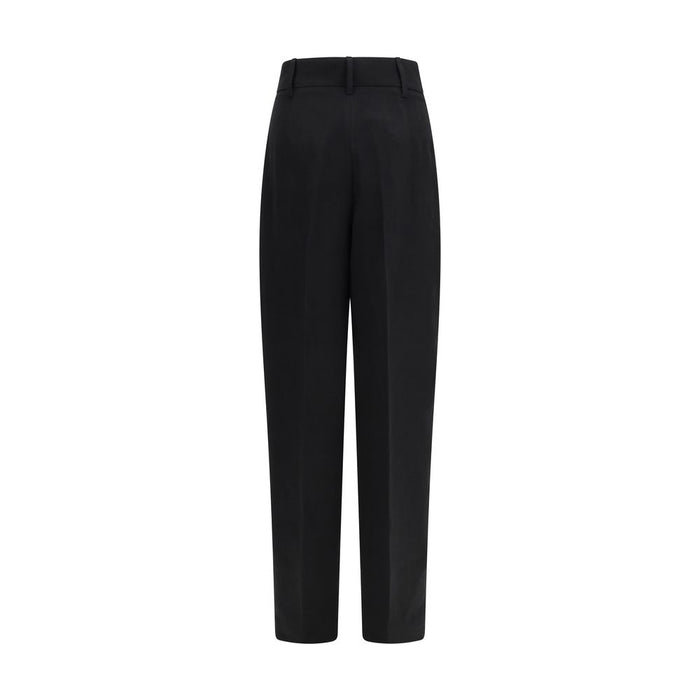 Max Mara 100% Linen trousers in black — view 2
