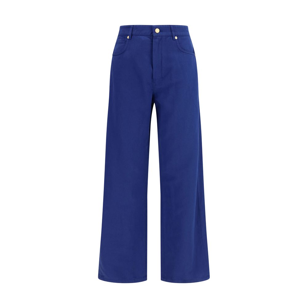 'S Max Mara 59% Cotton trousers in blue