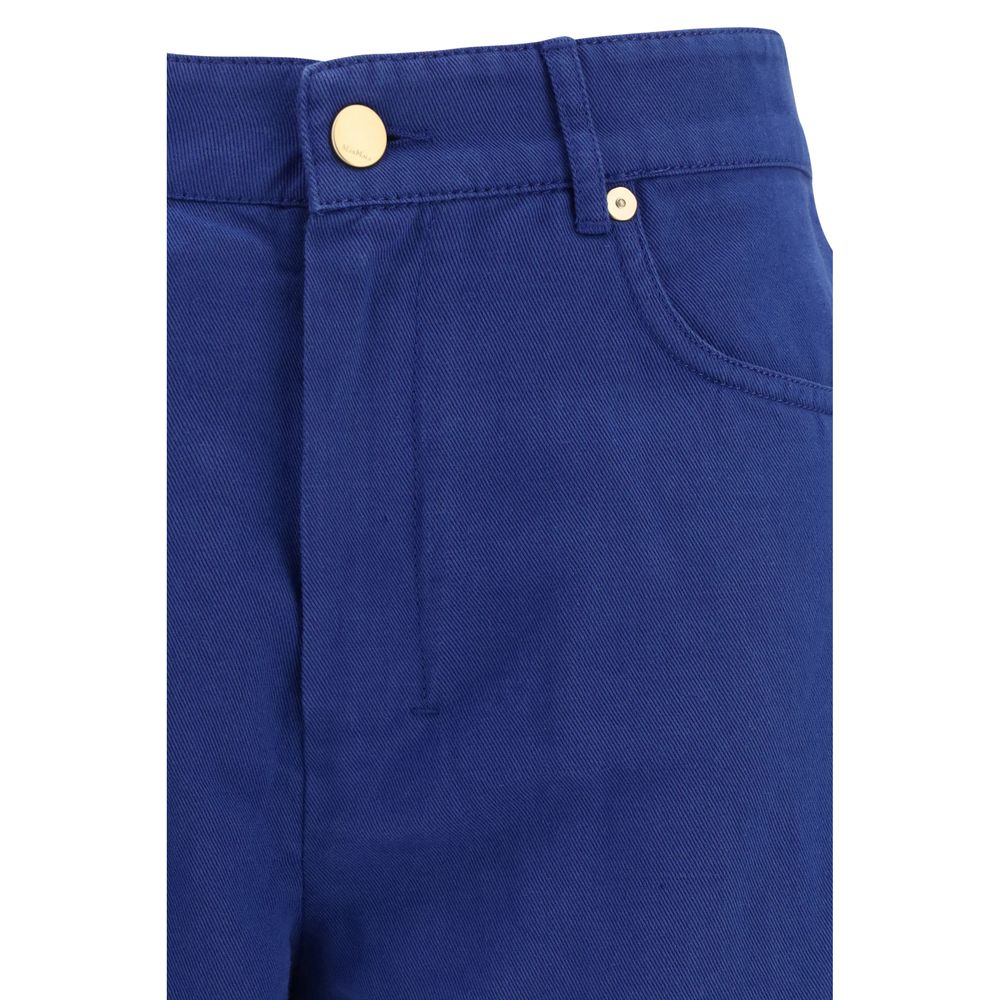 'S Max Mara 59% Cotton trousers in blue — view 3