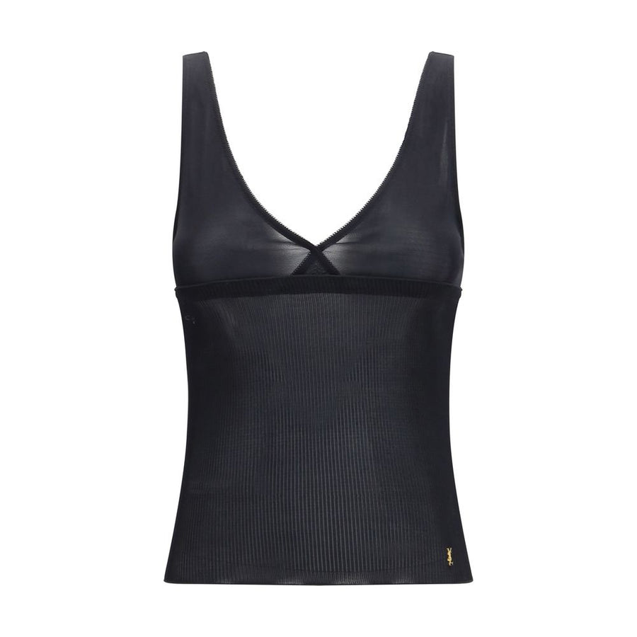 Saint Laurent 100% Silk tank top in black