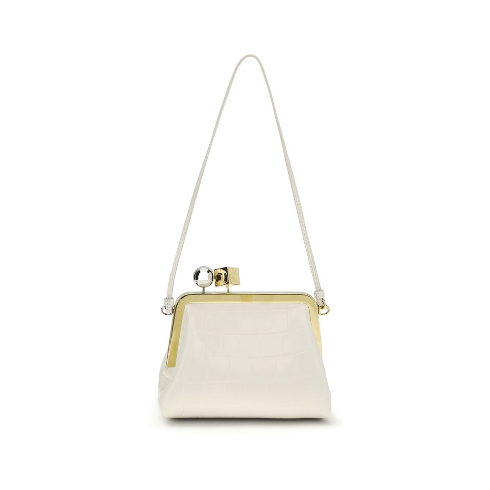 White Lamb Ovis Aries Clutch Bag