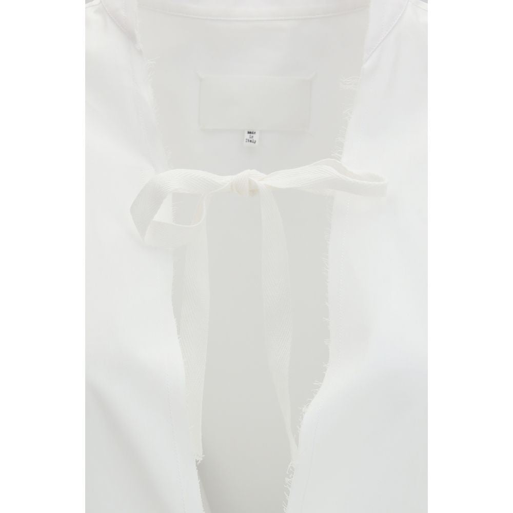 Maison Margiela 100% Cotton shirt dress in white — view 3