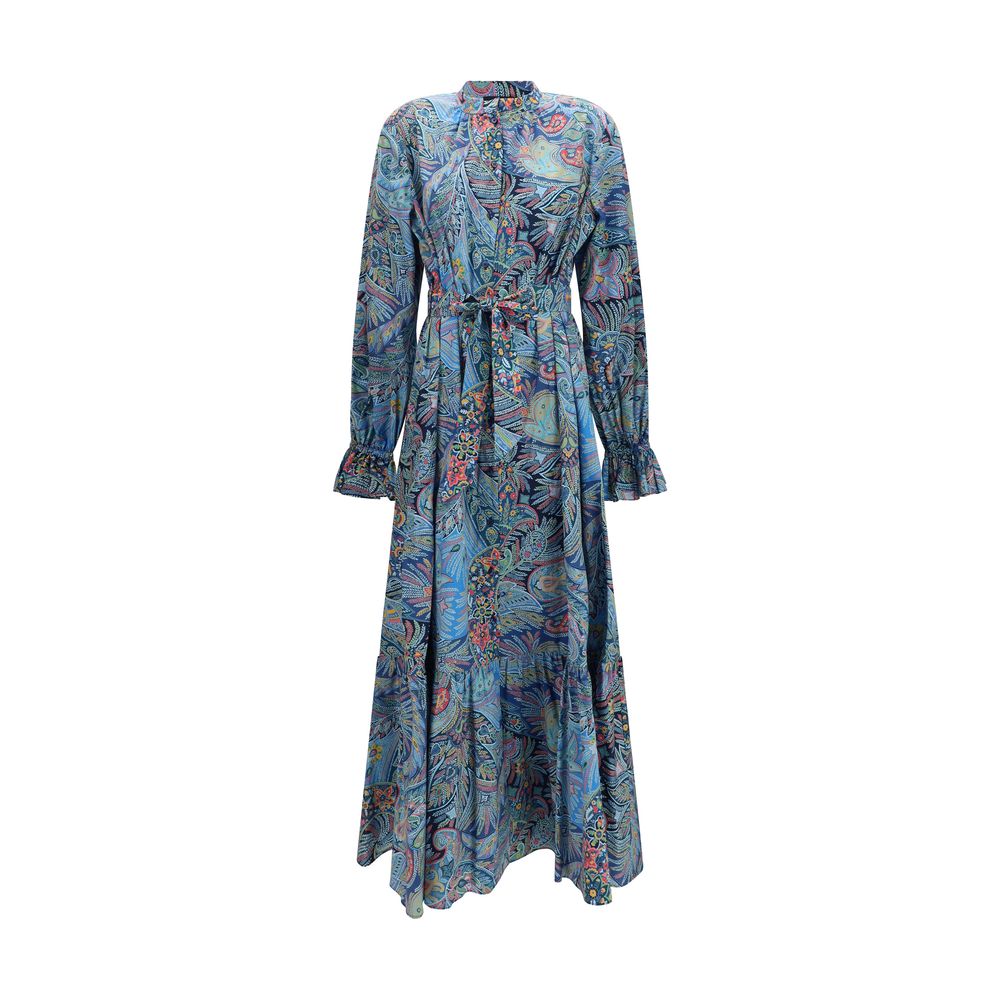 Etro 97% Cotton dress in blue