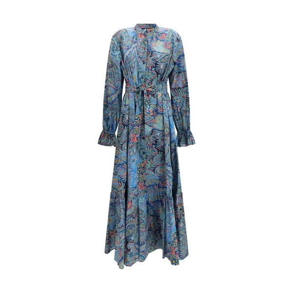 Etro 97% Cotton dress in blue