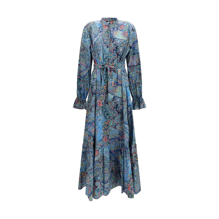 Etro 97% Cotton dress in blue
