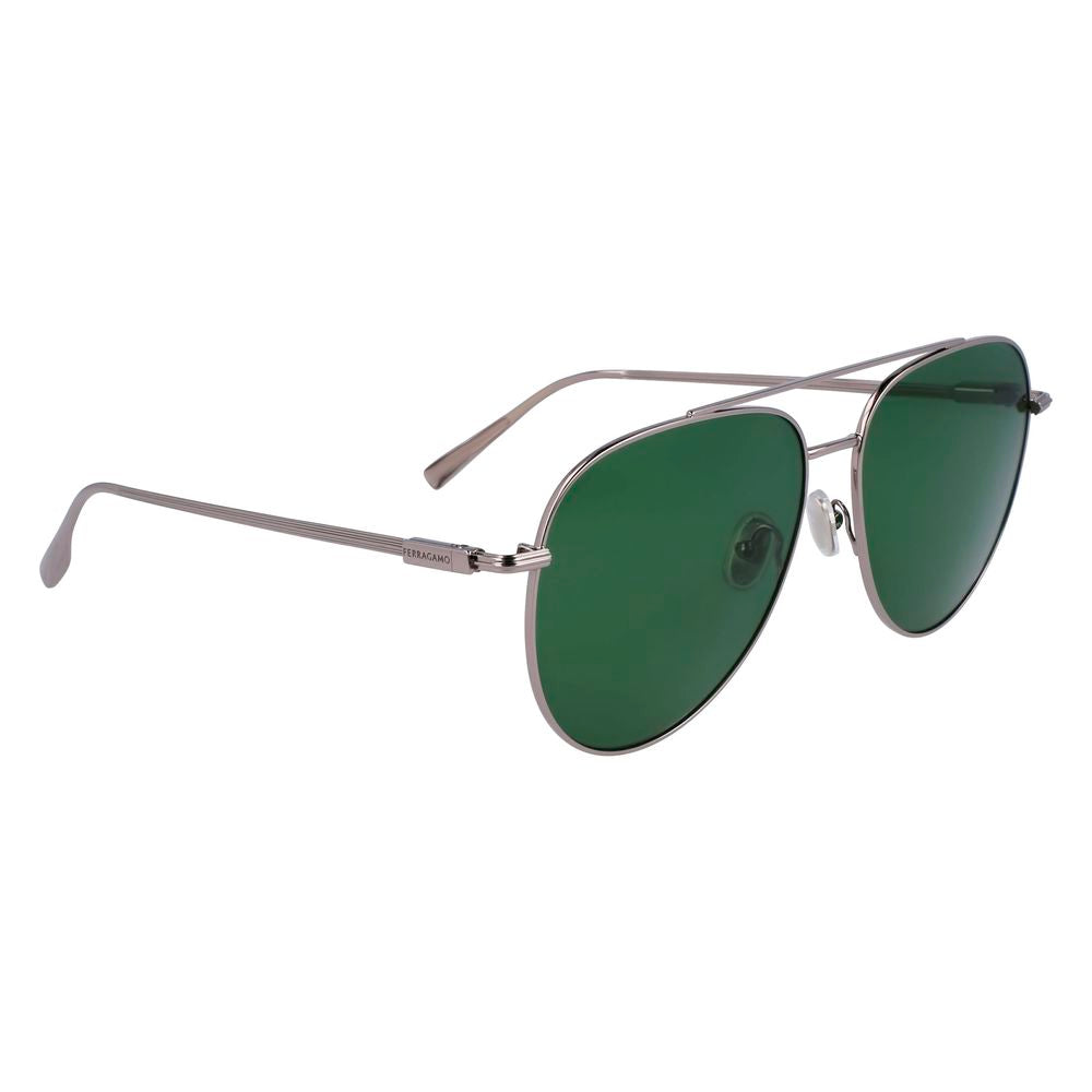 Ferragamo FESF308S44AC Metal sunglasses in gray — view 3