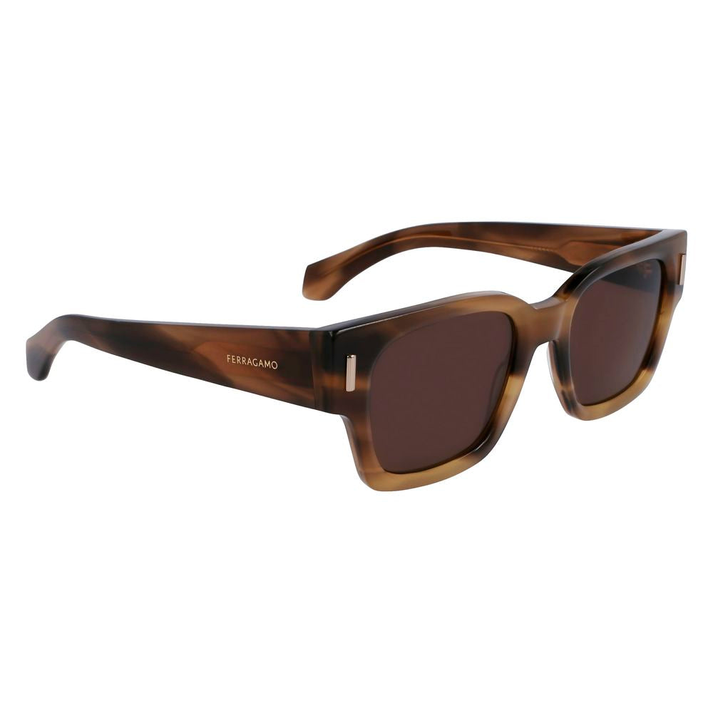 Ferragamo FESF2010S319AC Acetate sunglasses in brown — view 3