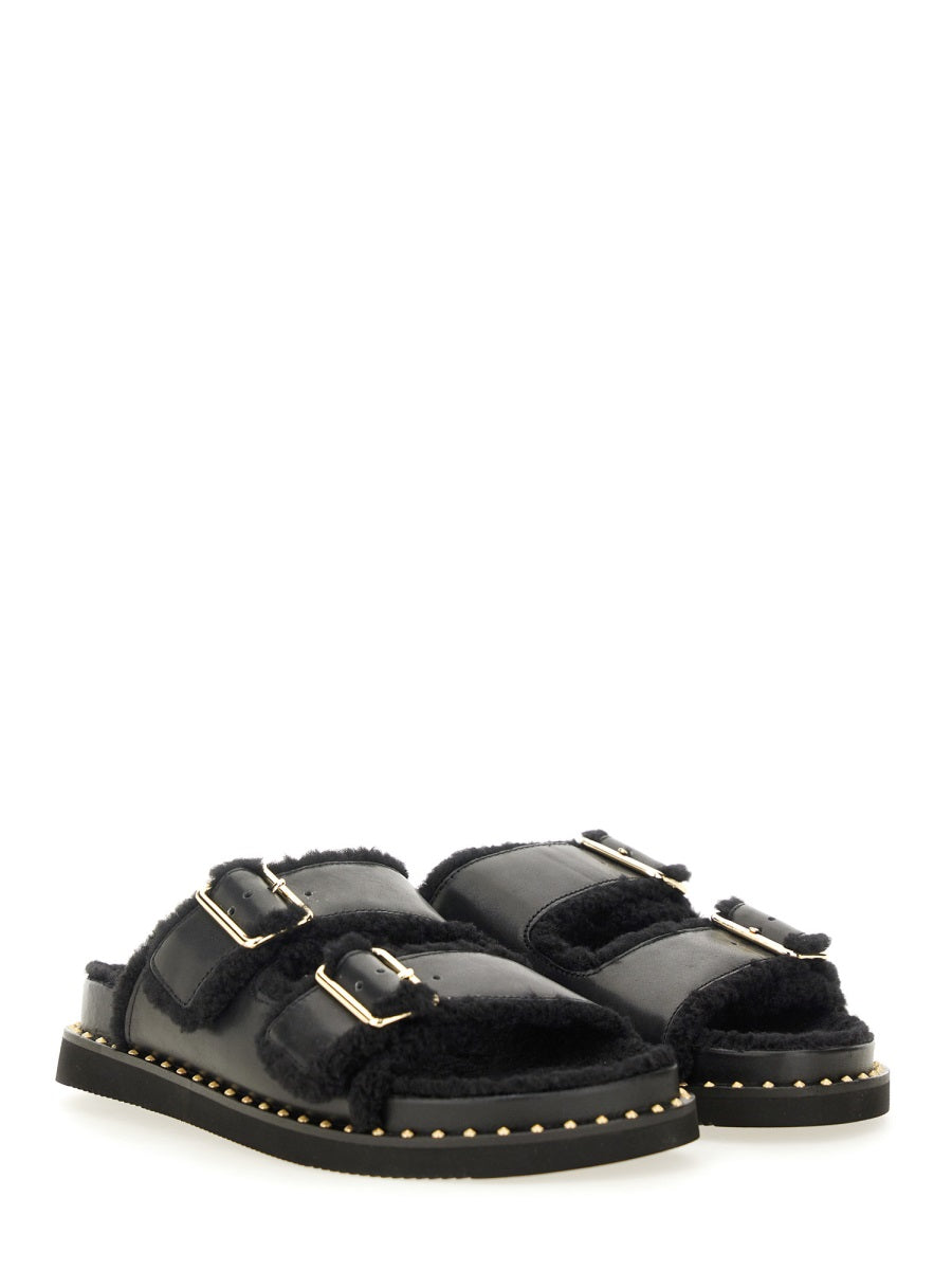 Sandal Utah Bis Black Calf Leather