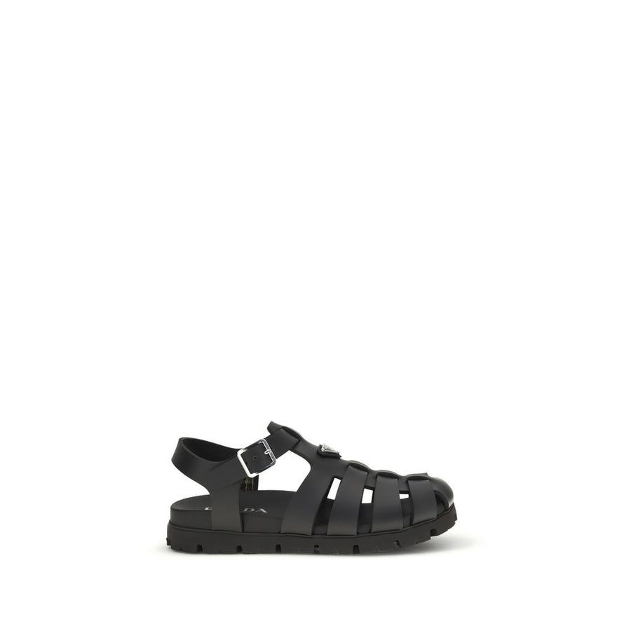 Prada UPPER 100% Calf Leather Bos Taurus sandal in black