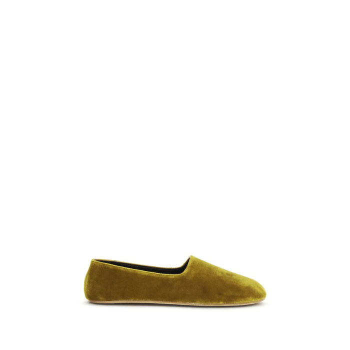 The Row 100% Cotton loafer in gold