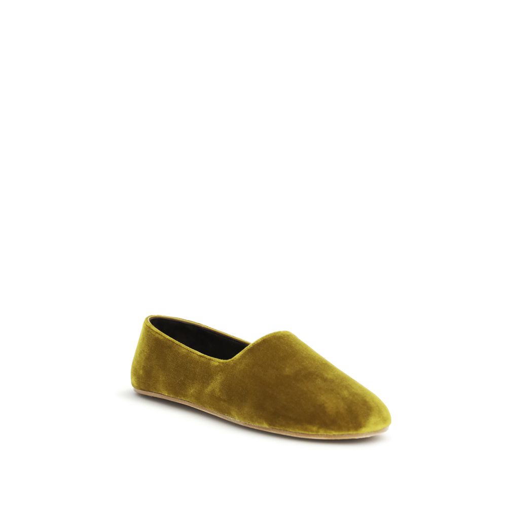 The Row 100% Cotton loafer in gold — view 2