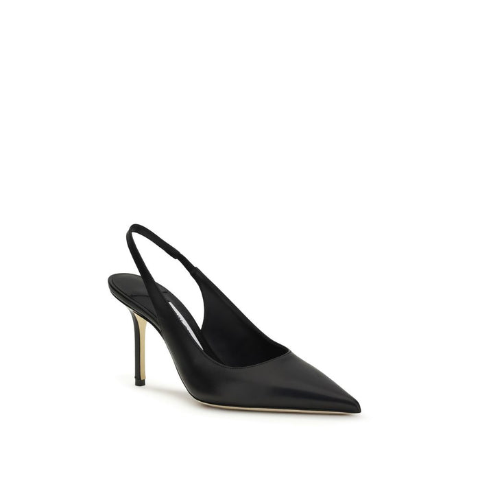 Jimmy Choo 100% Calf Leather Bos Taurus slingback pump in black — view 2